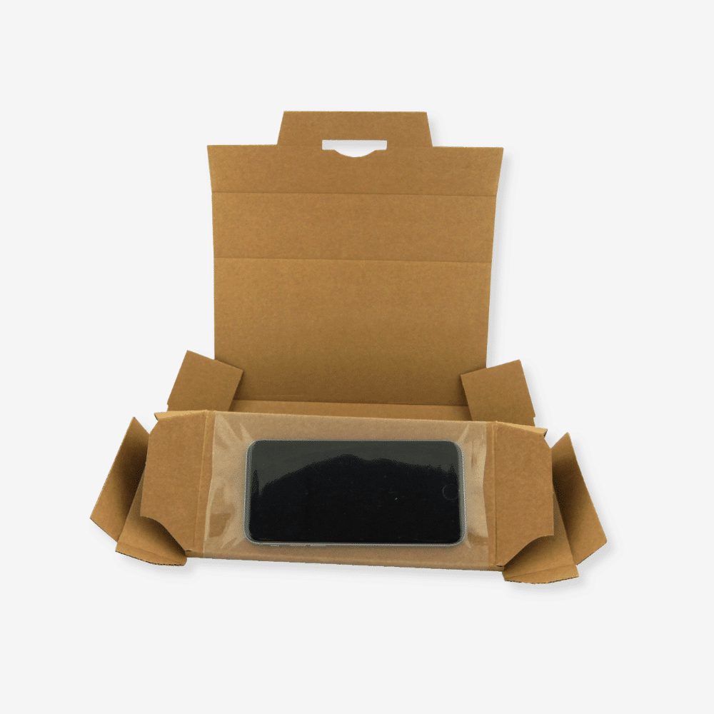 Boîte technique d'expédition sécurisé avec pochette de maintien